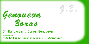 genoveva boros business card