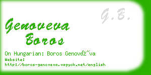 genoveva boros business card